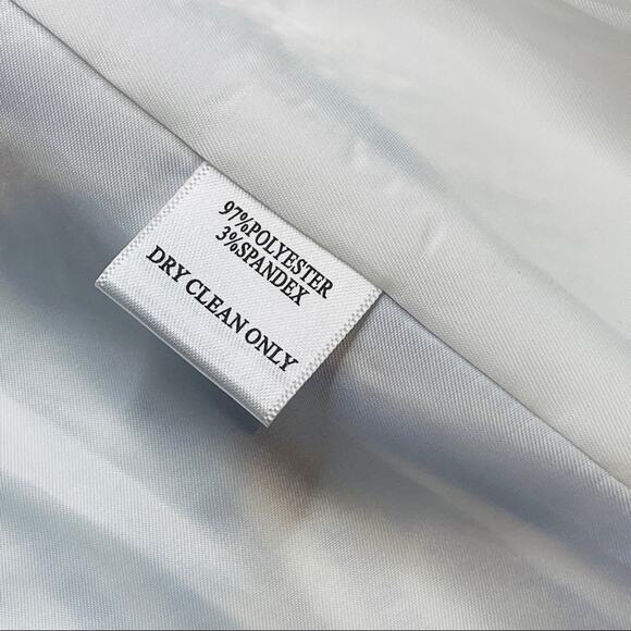 Alberto Makali open shoulder seersucker stripe blue white blazer - Picture 9 of 13